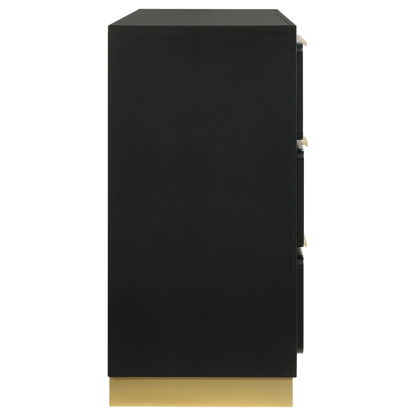 Sophia Black 6-Drawer Dresser - Modern Bedroom Storage
