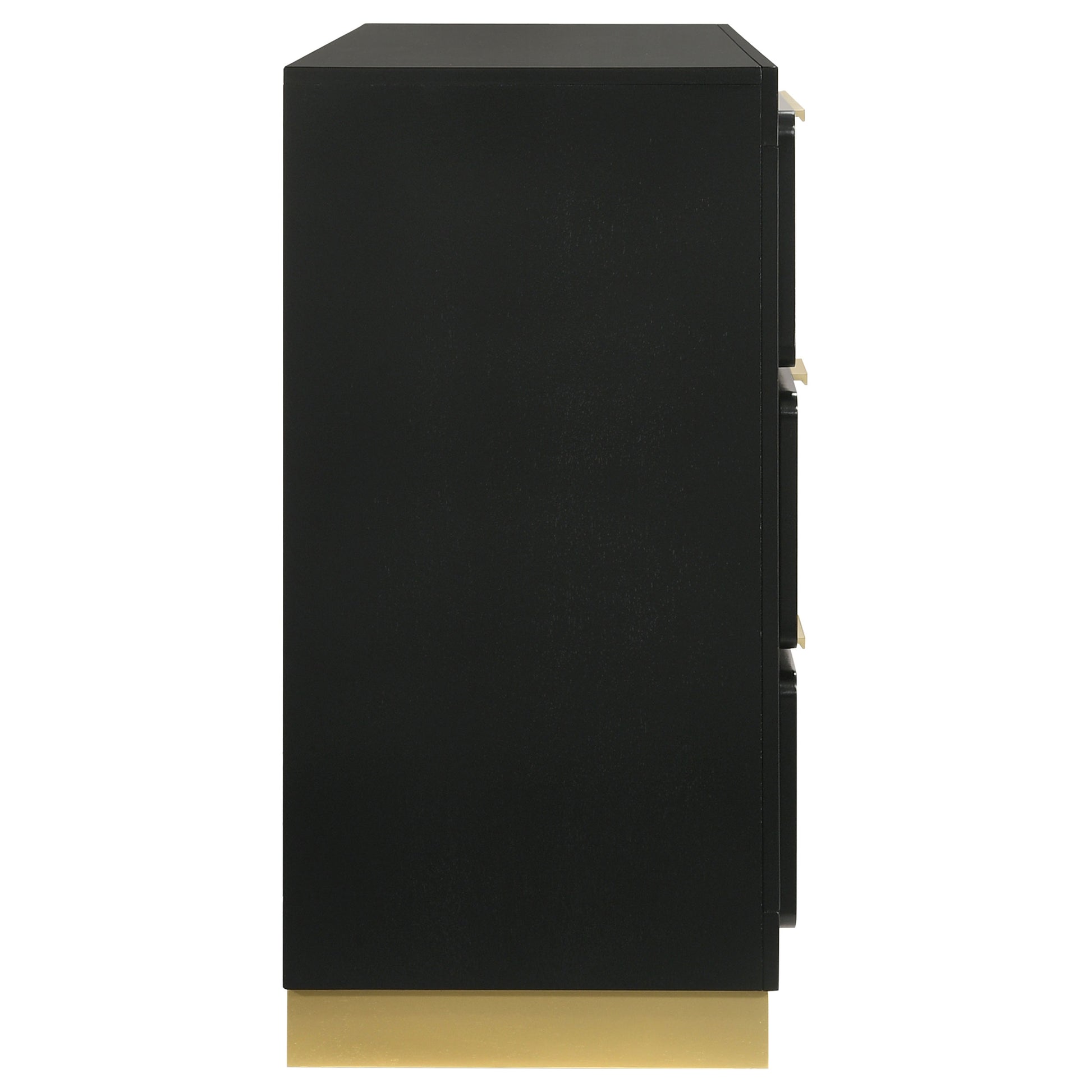Sophia Black 6-Drawer Dresser - Modern Bedroom Storage