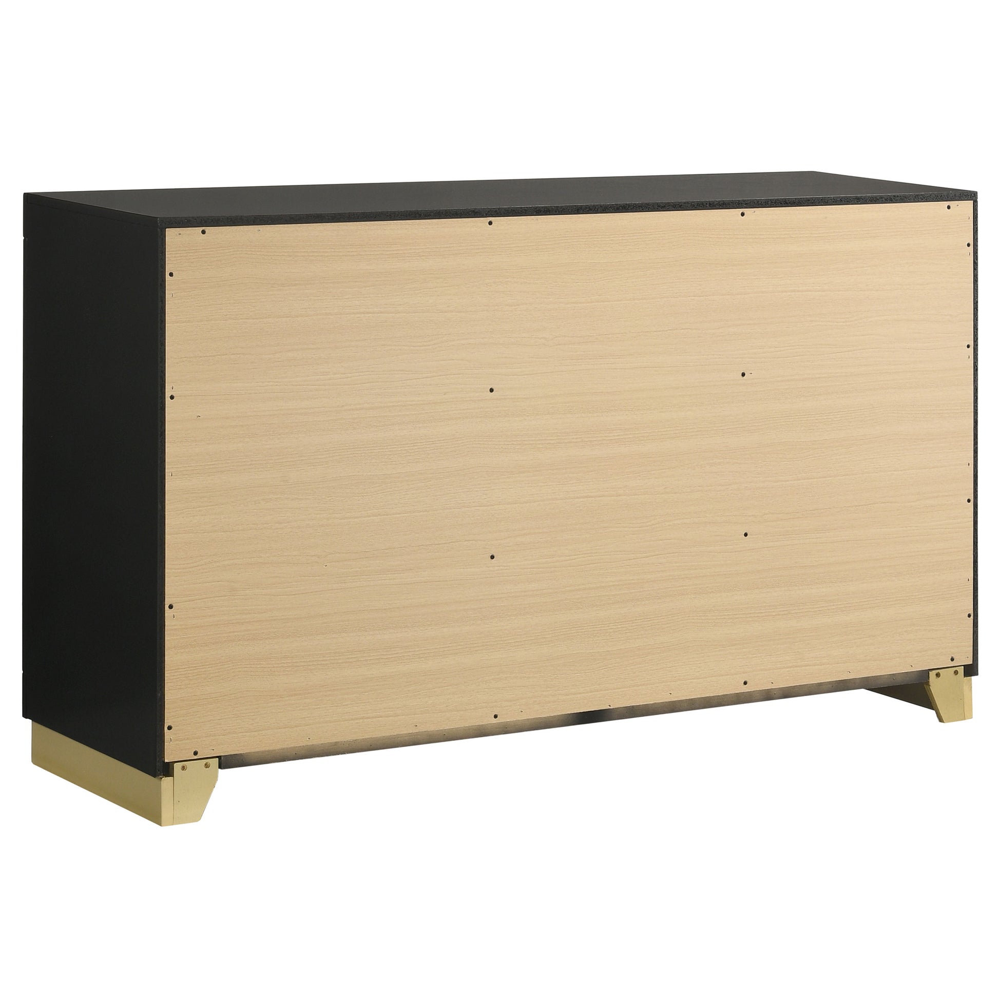 Sophia Black 6-Drawer Dresser - Modern Bedroom Storage