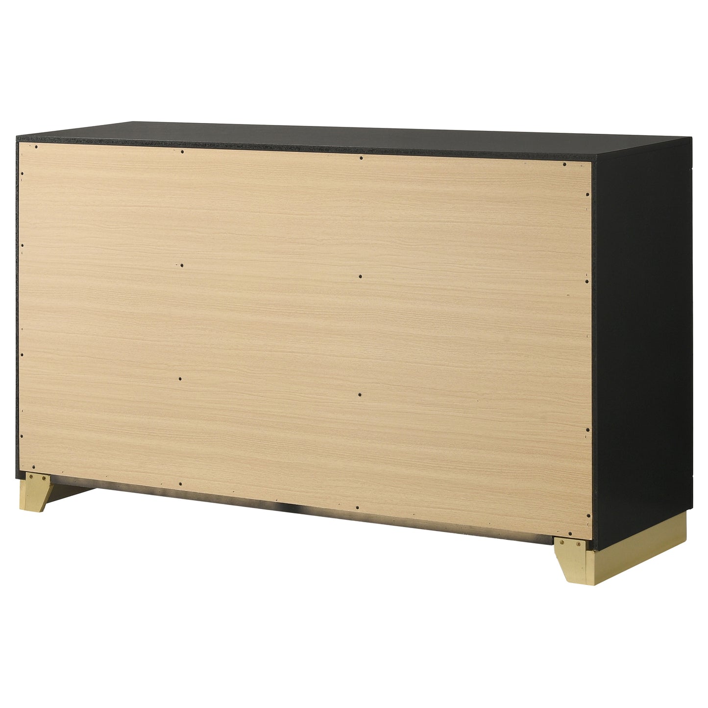 Sophia Black 6-Drawer Dresser - Modern Bedroom Storage