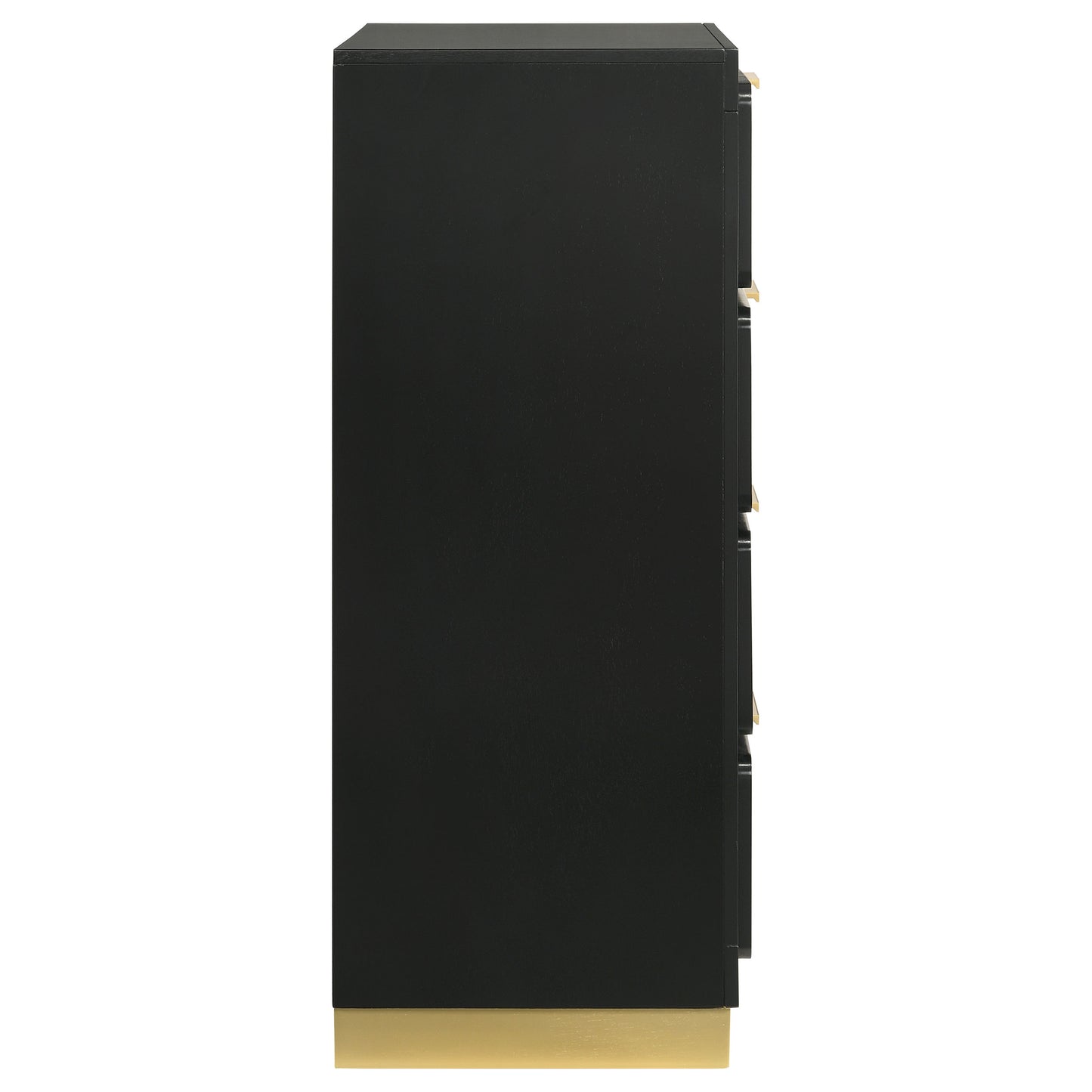 Black 4-Drawer Chest for Bedroom Storage