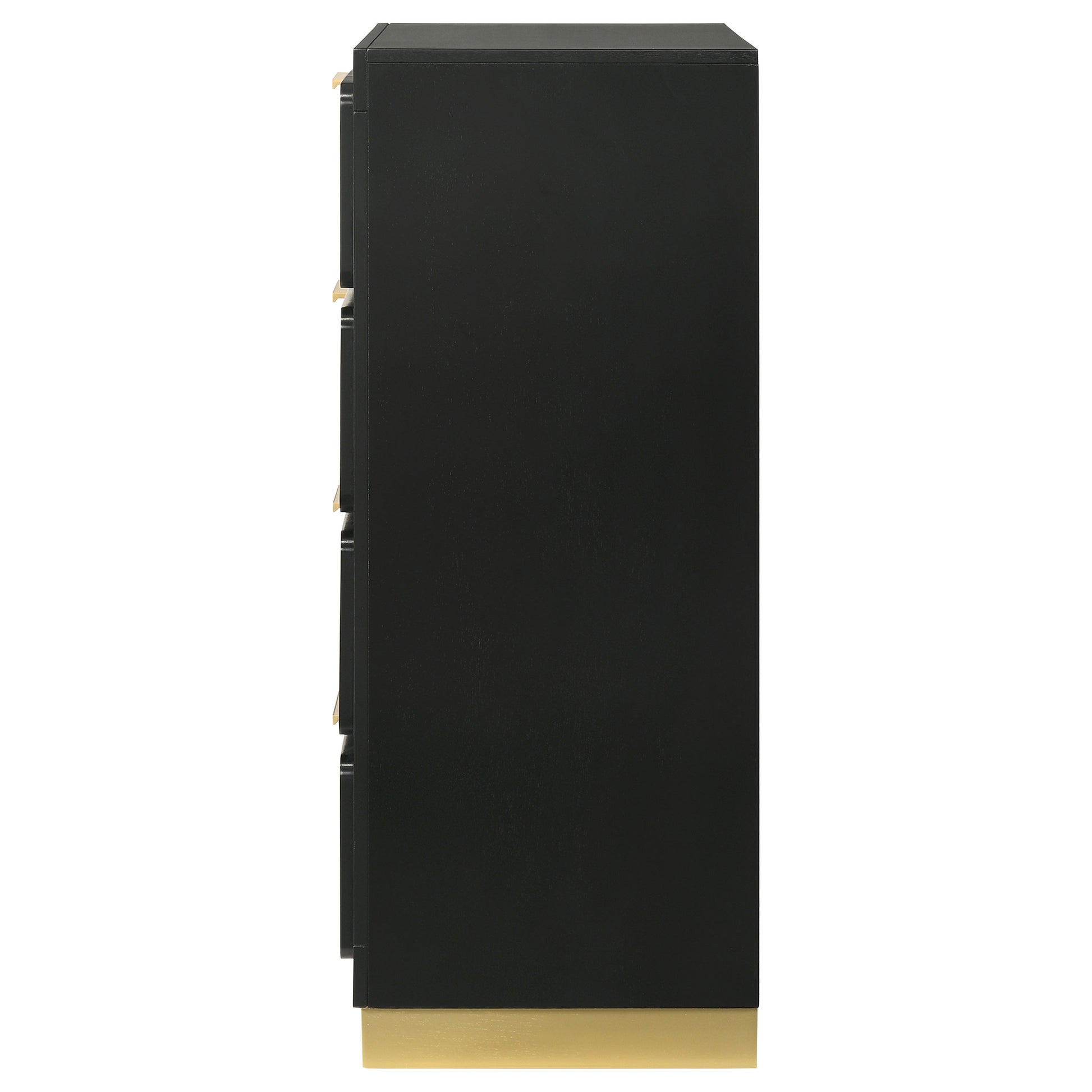 Black 4-Drawer Chest for Bedroom Storage