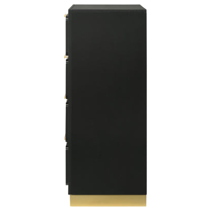 Black 4-Drawer Chest for Bedroom Storage