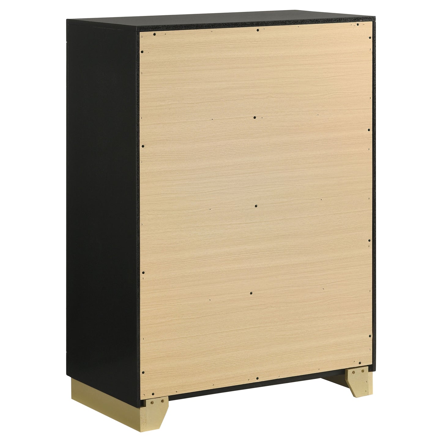Black 4-Drawer Chest for Bedroom Storage