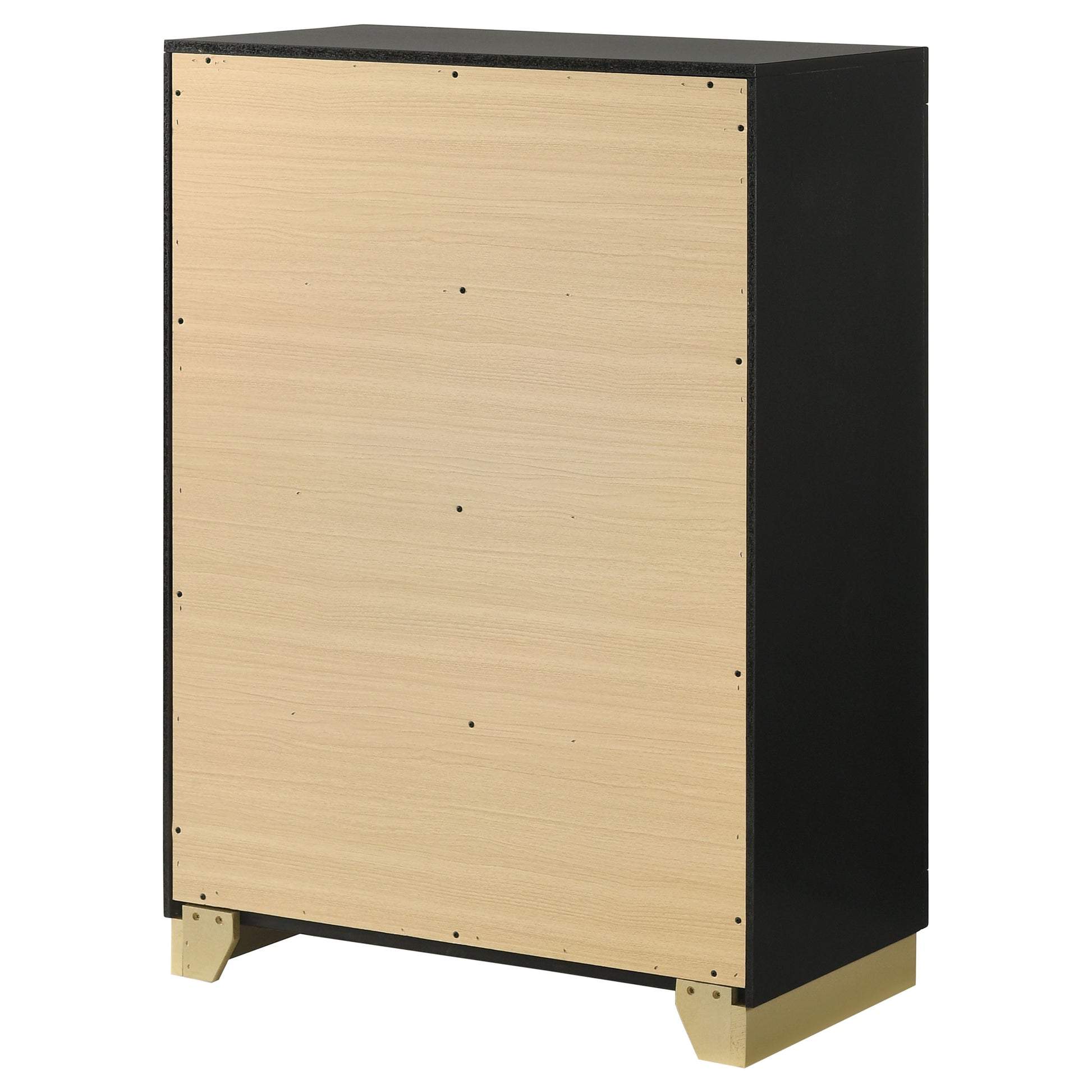 Black 4-Drawer Chest for Bedroom Storage