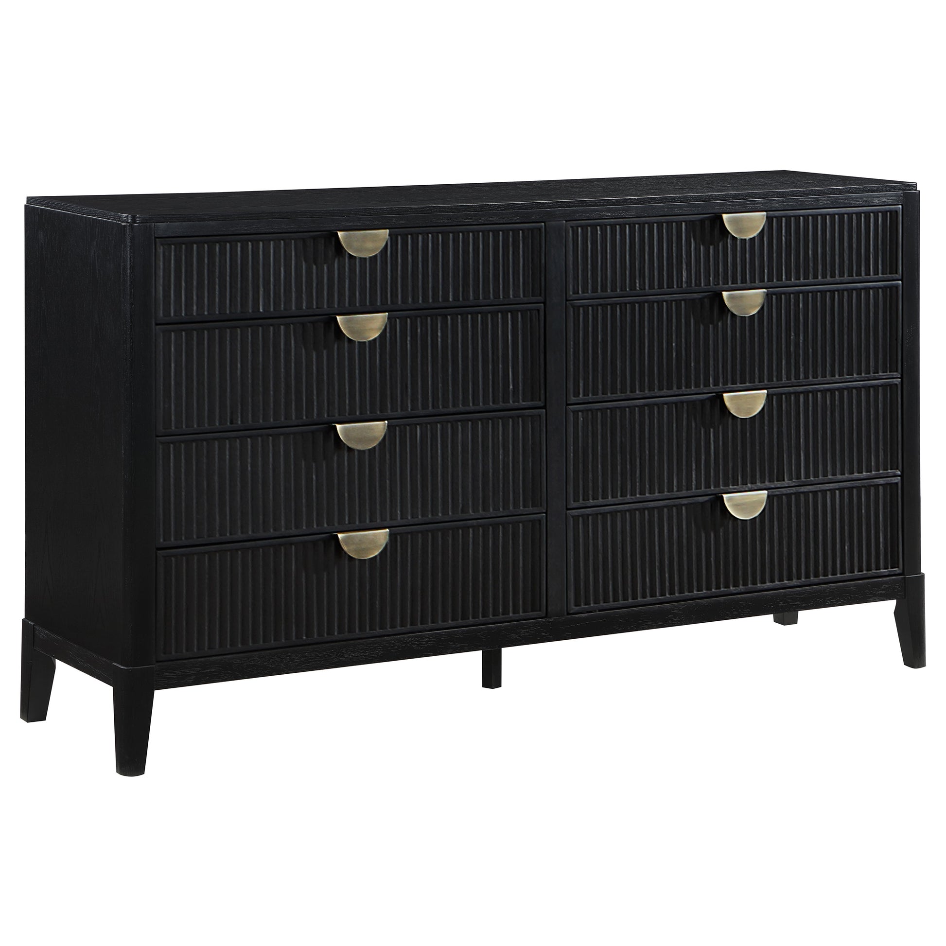 Mason Black 8-Drawer Dresser - Stylish Bedroom Storage