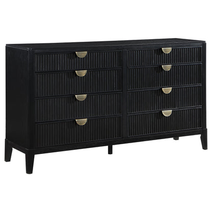 Mason Black 8-Drawer Dresser - Stylish Bedroom Storage