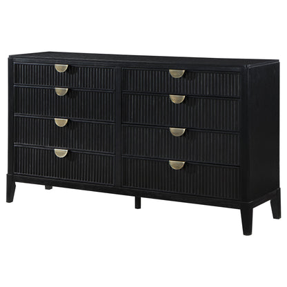 Mason Black 8-Drawer Dresser - Stylish Bedroom Storage