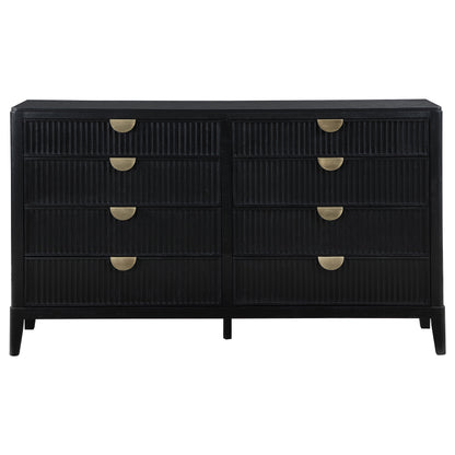 Mason Black 8-Drawer Dresser - Stylish Bedroom Storage