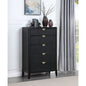 Mason Black 5-Drawer Chest
