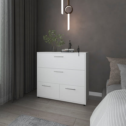 White Dresser with 4 Spacious Drawers