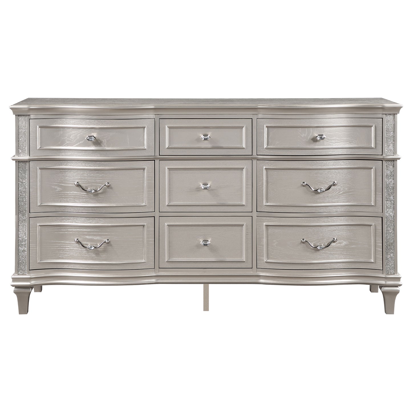 71" Oak Wood Dresser Bedroom Storage