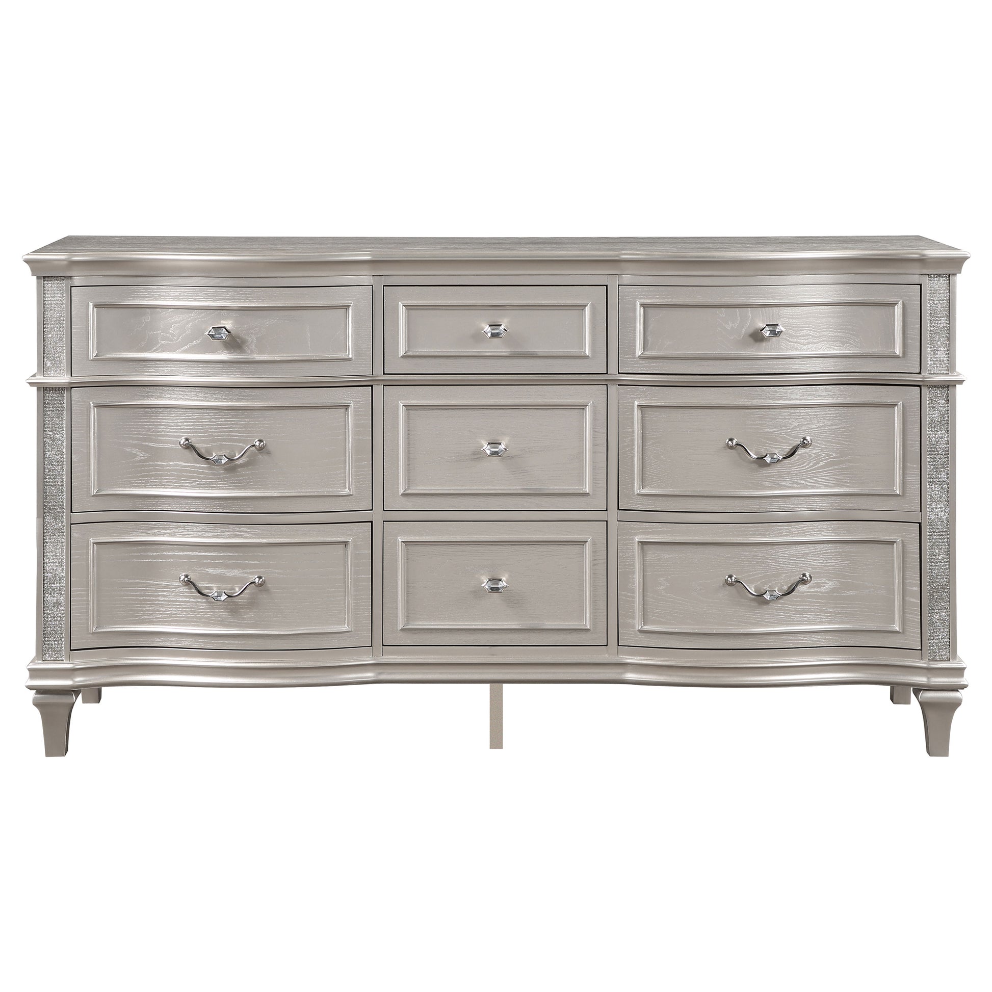 71" Oak Wood Dresser Bedroom Storage