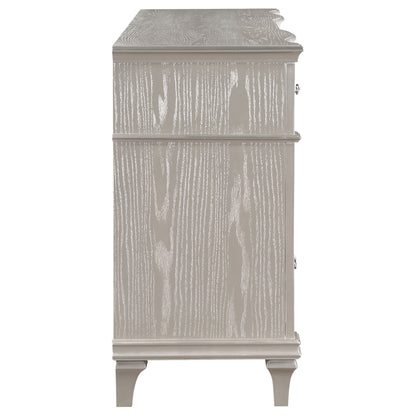 71" Oak Wood Dresser Bedroom Storage