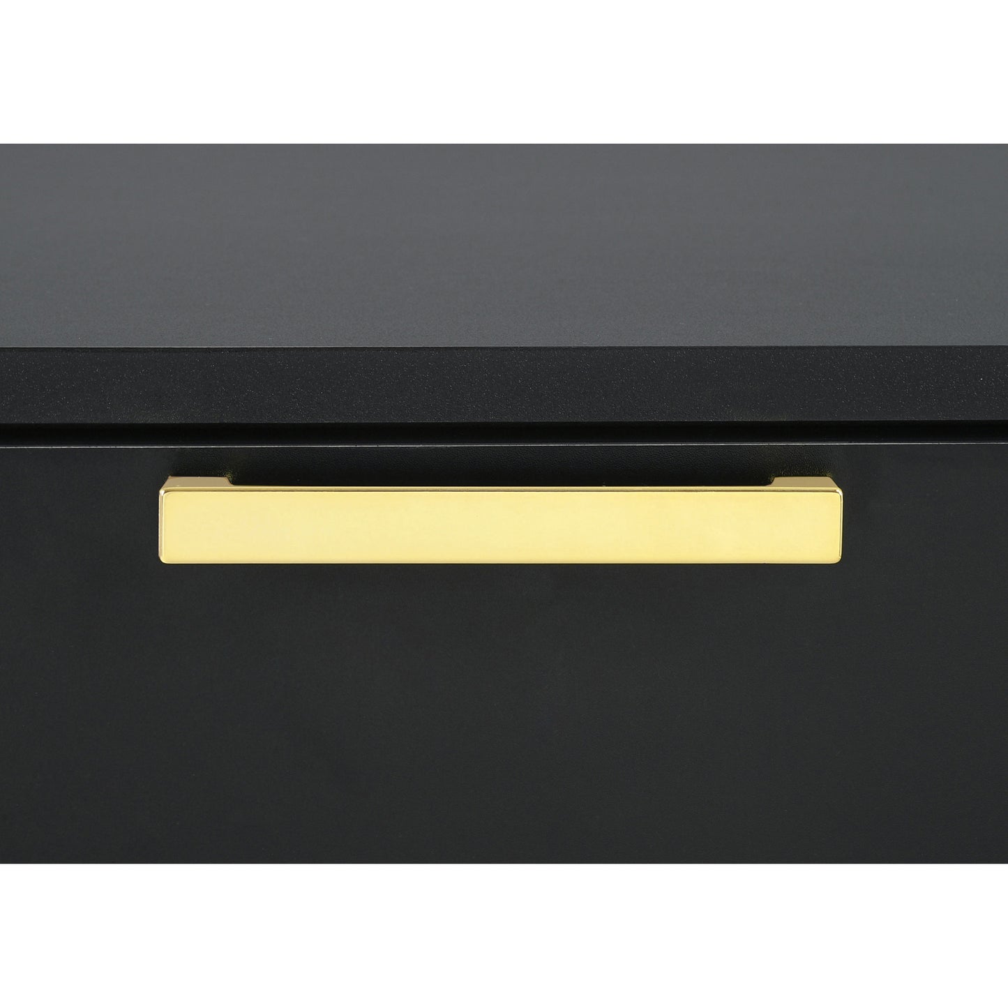 Black & Gold 5-Drawer Chest - Bedroom Dresser
