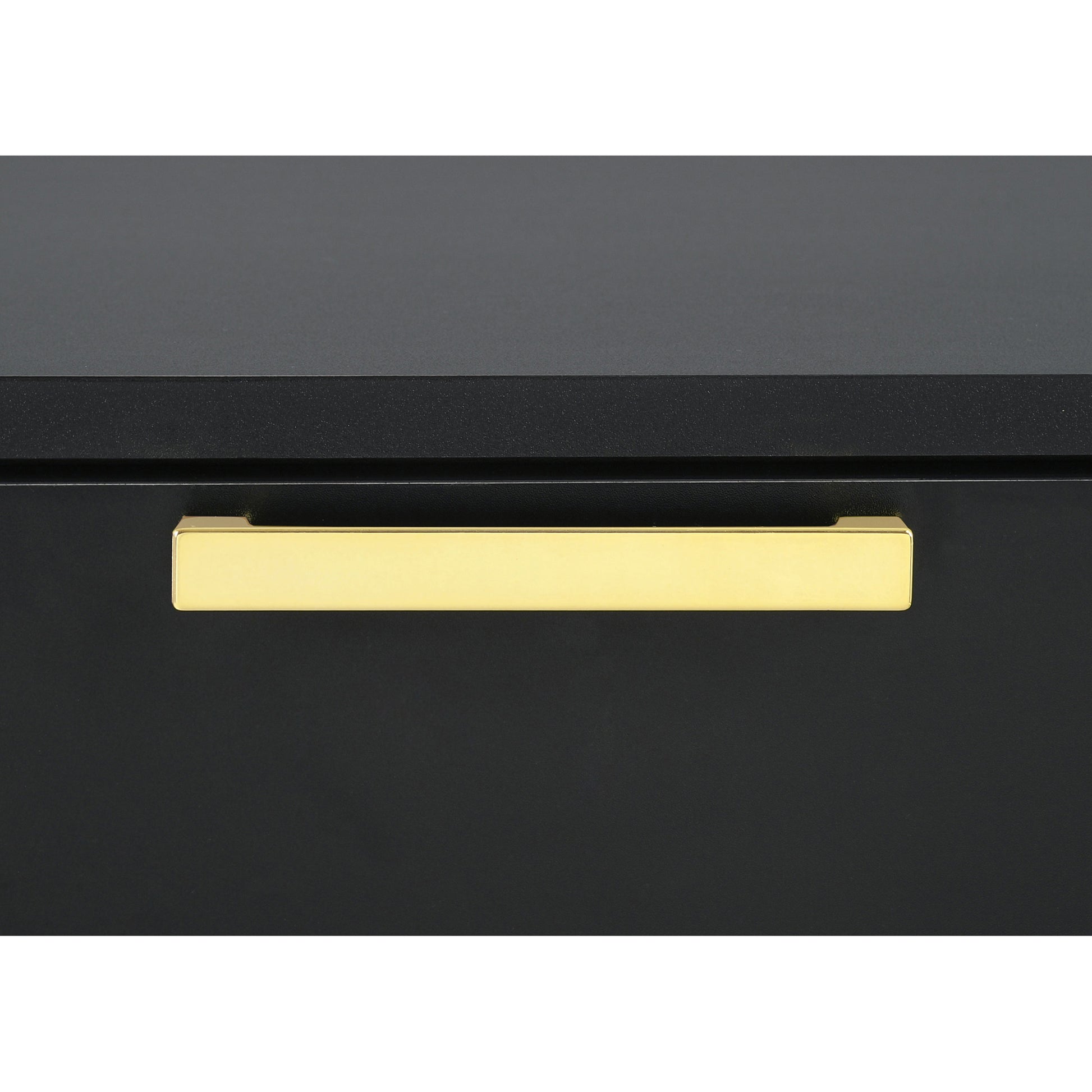 Black & Gold 5-Drawer Chest - Bedroom Dresser