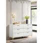 Karena White Rectangular 6-drawer Dresser