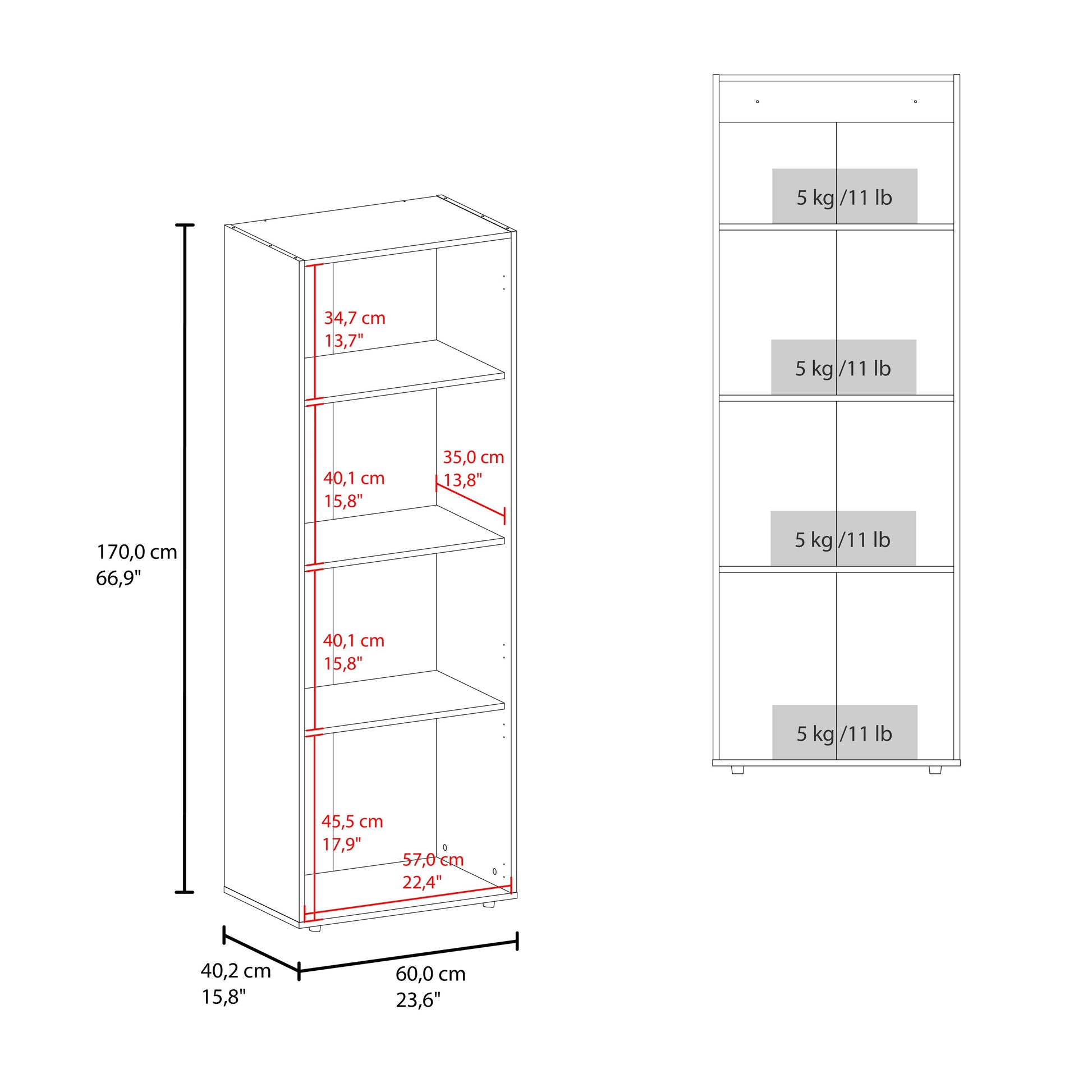 3-Door Natural Oak Tall Wardrobe Cabinet - 66.9" Wide for Bedroom