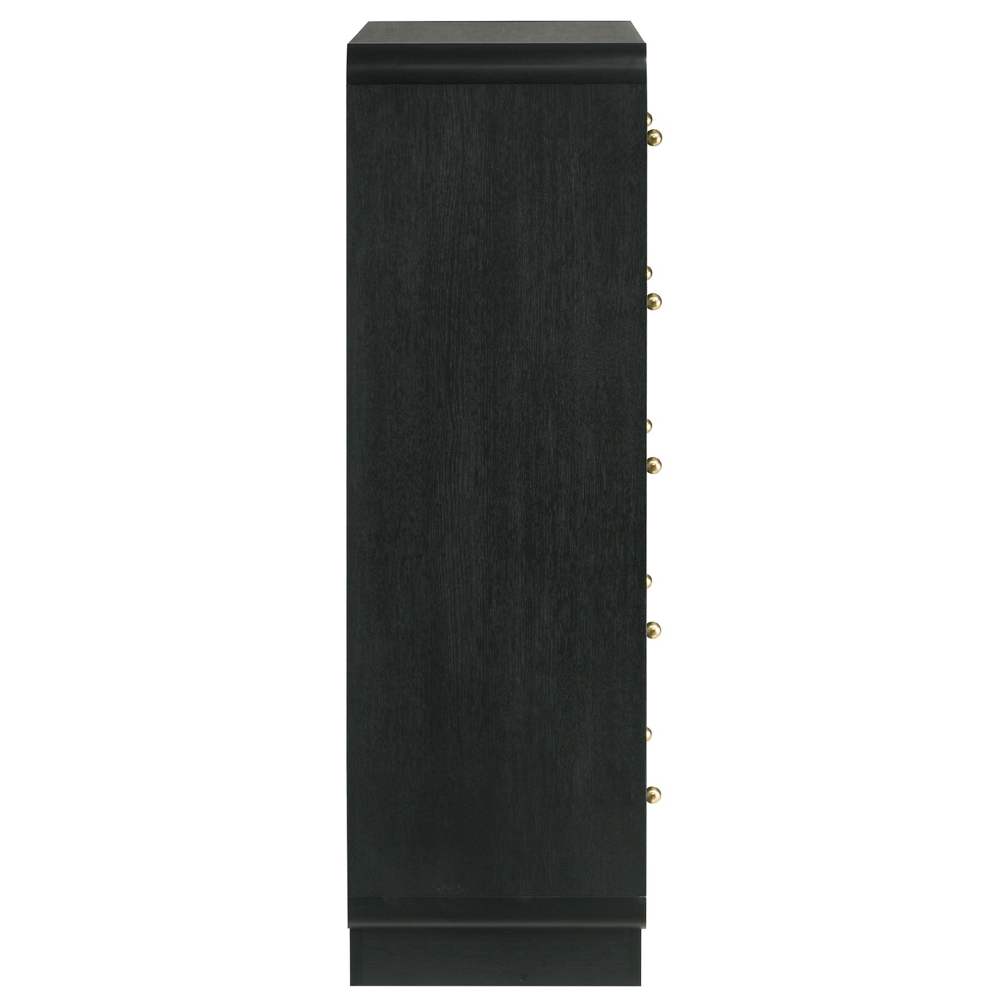 Burton Black 5-Drawer Chest - Mid-Century Modern Storage