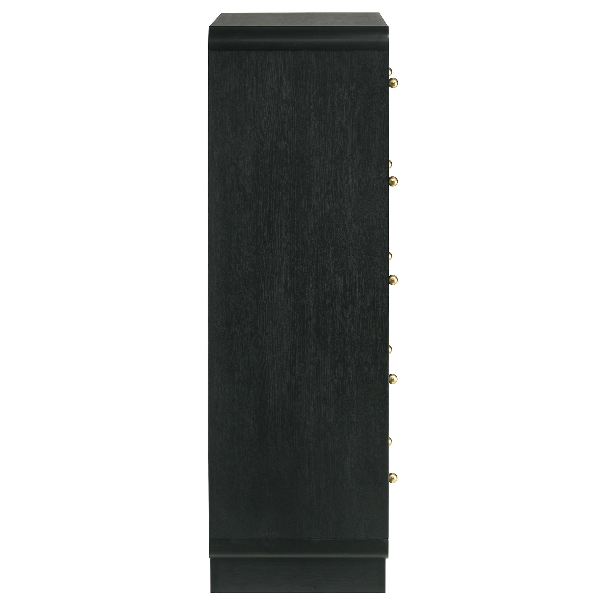 Burton Black 5-Drawer Chest - Mid-Century Modern Storage