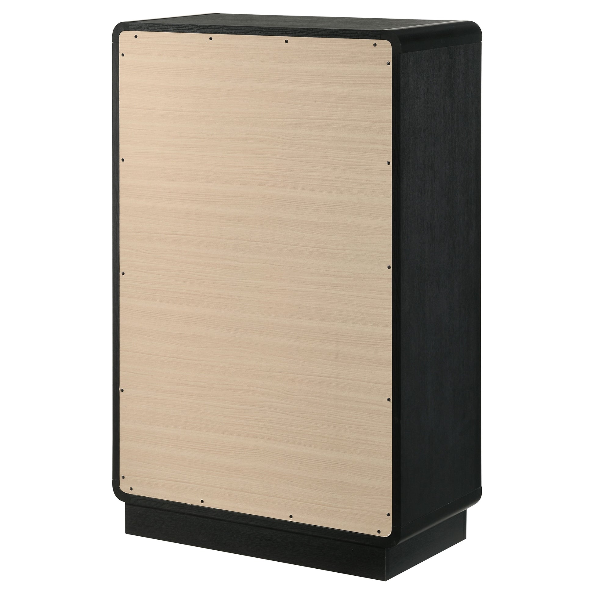 Burton Black 5-Drawer Chest - Mid-Century Modern Storage