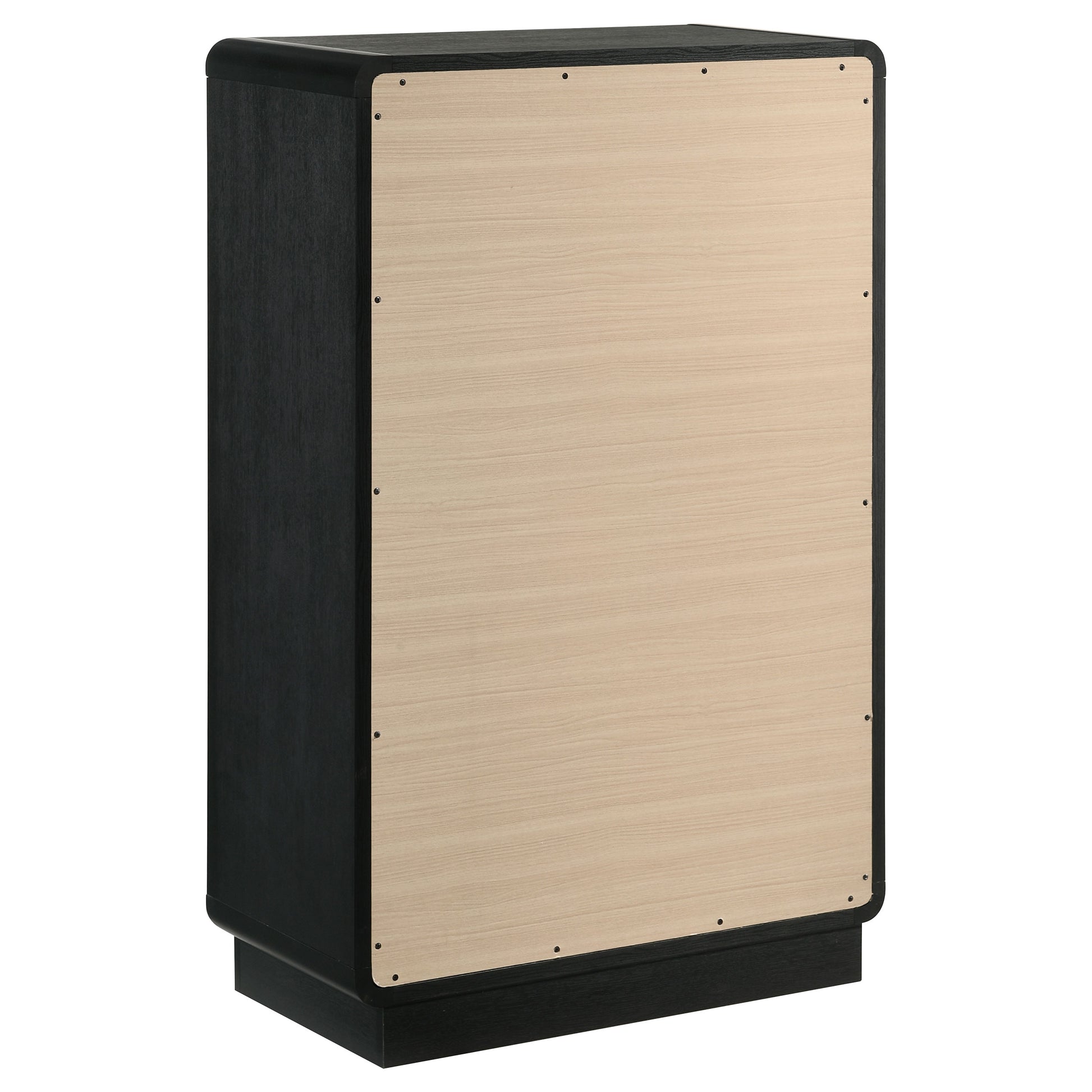 Burton Black 5-Drawer Chest - Mid-Century Modern Storage