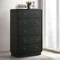 Burton Black 5-drawers Chest of Drawers