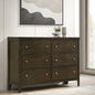 Clement Dark Cocoa 6-drawer Dresser Cabinet