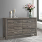 Funston Brown Oak 6-drawer Dresser Cabinet