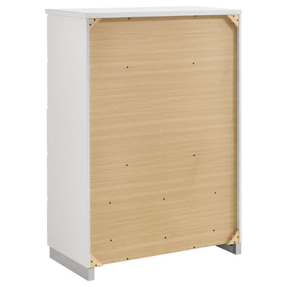 White 5-Drawer Chest - Modern Bedroom Storage