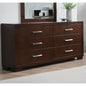 Polk Cappuccino 6-drawer Dresser