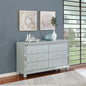Arabesque Silver Metallic 6-drawer Dresser