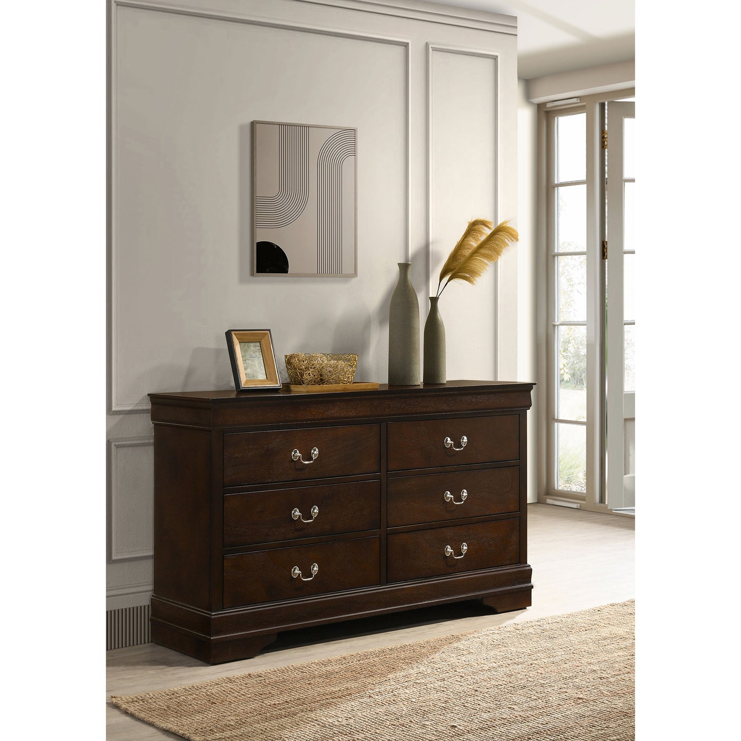 Frances Cappuccino 6-drawer Dresser