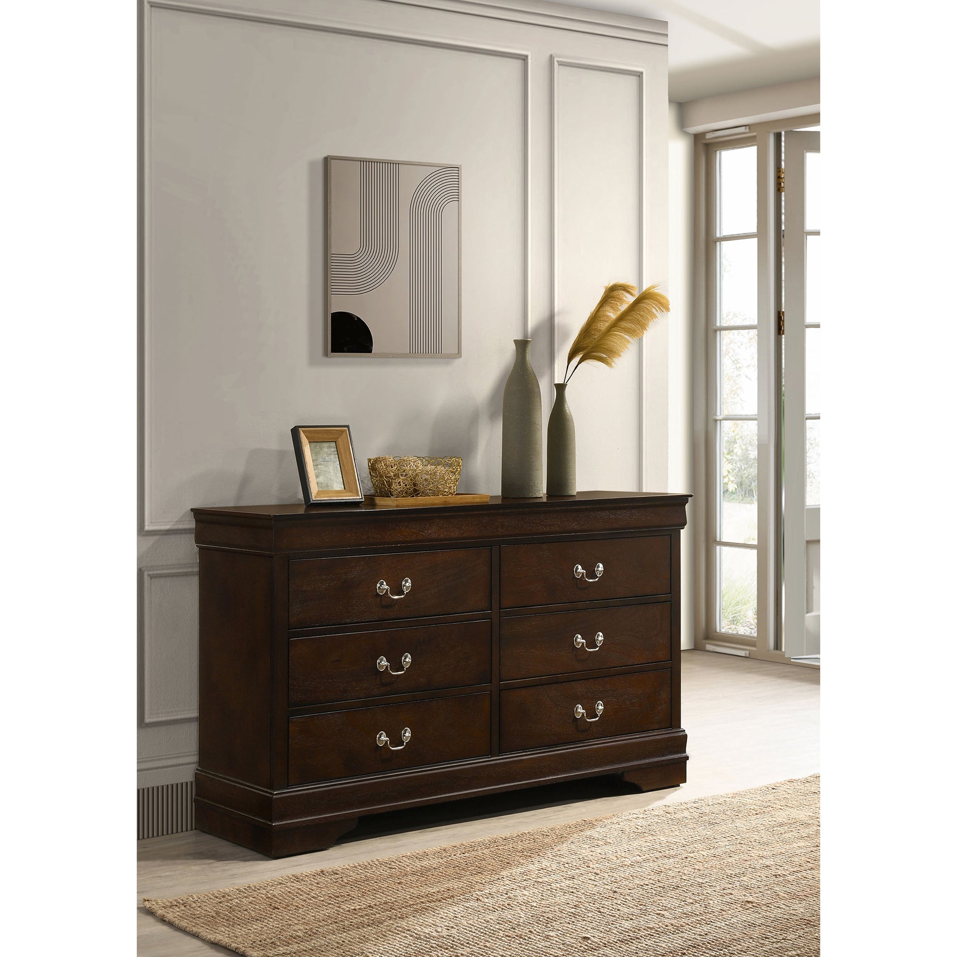 Frances Cappuccino 6-drawer Dresser