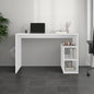 White Office Desk with Storage and Minimalist Design