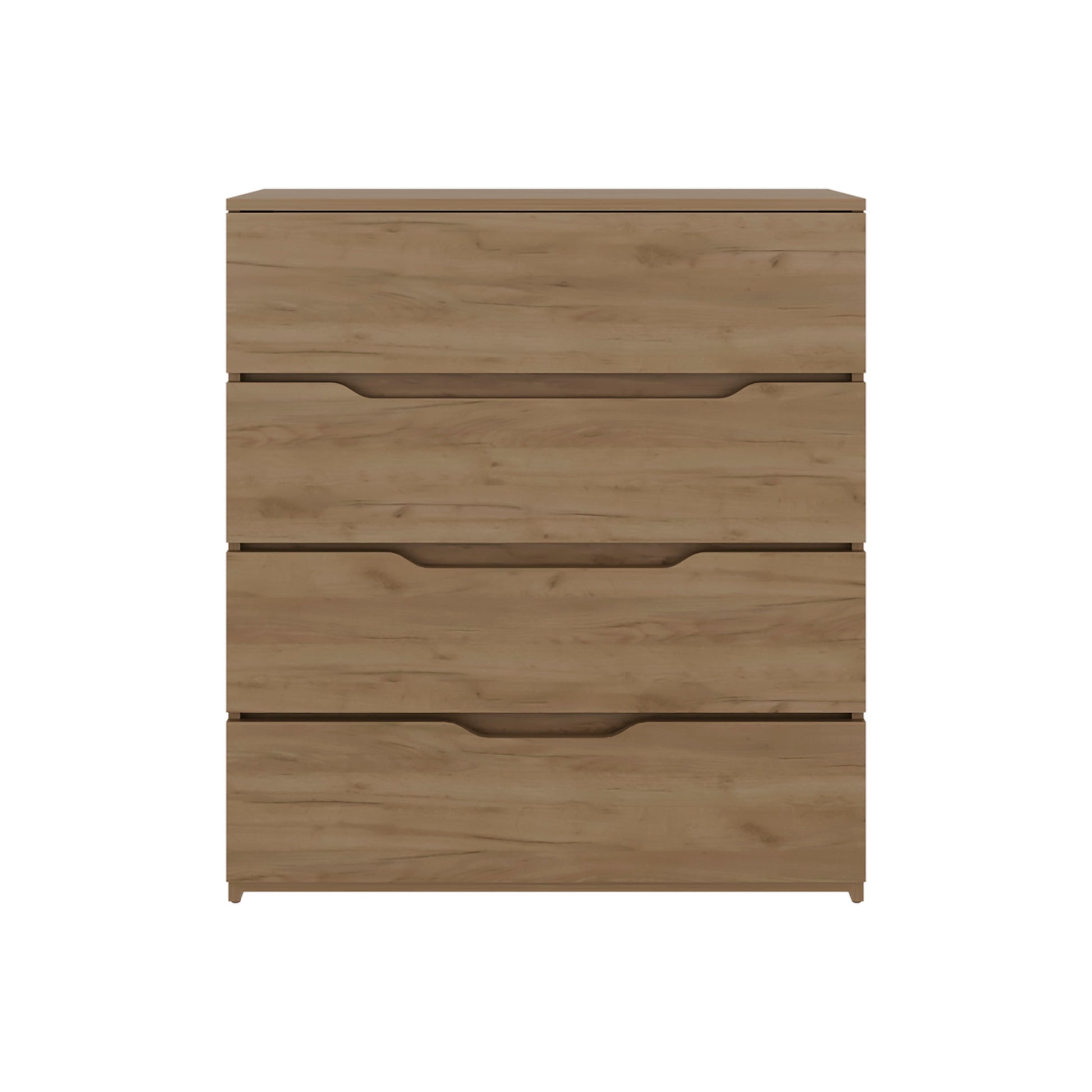 31.5" Oak Modern 4-Drawer Dresser for Bedroom Storage