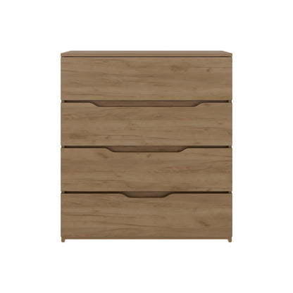 31.5" Oak Modern 4-Drawer Dresser for Bedroom Storage