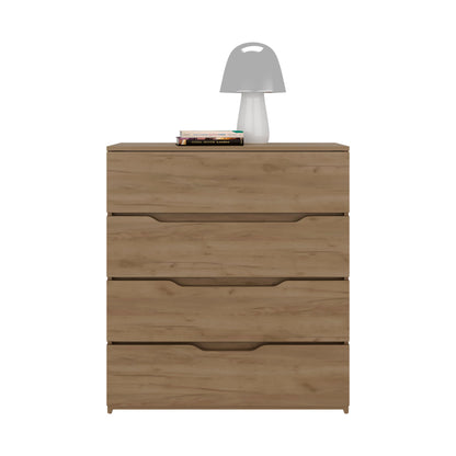 31.5" Oak Modern 4-Drawer Dresser for Bedroom Storage