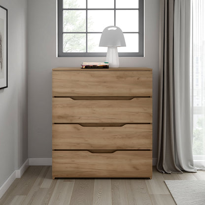 Natural Oak Dresser with 4-Drawer