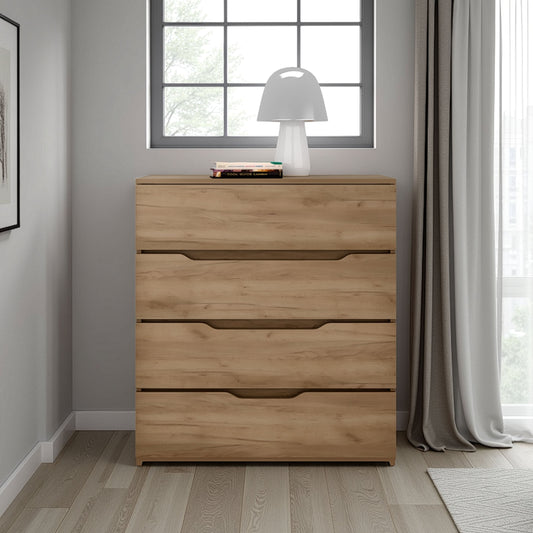 Natural Oak Dresser with 4-Drawer