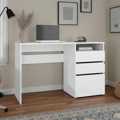 White 3-Drawer Writing Computer Desk