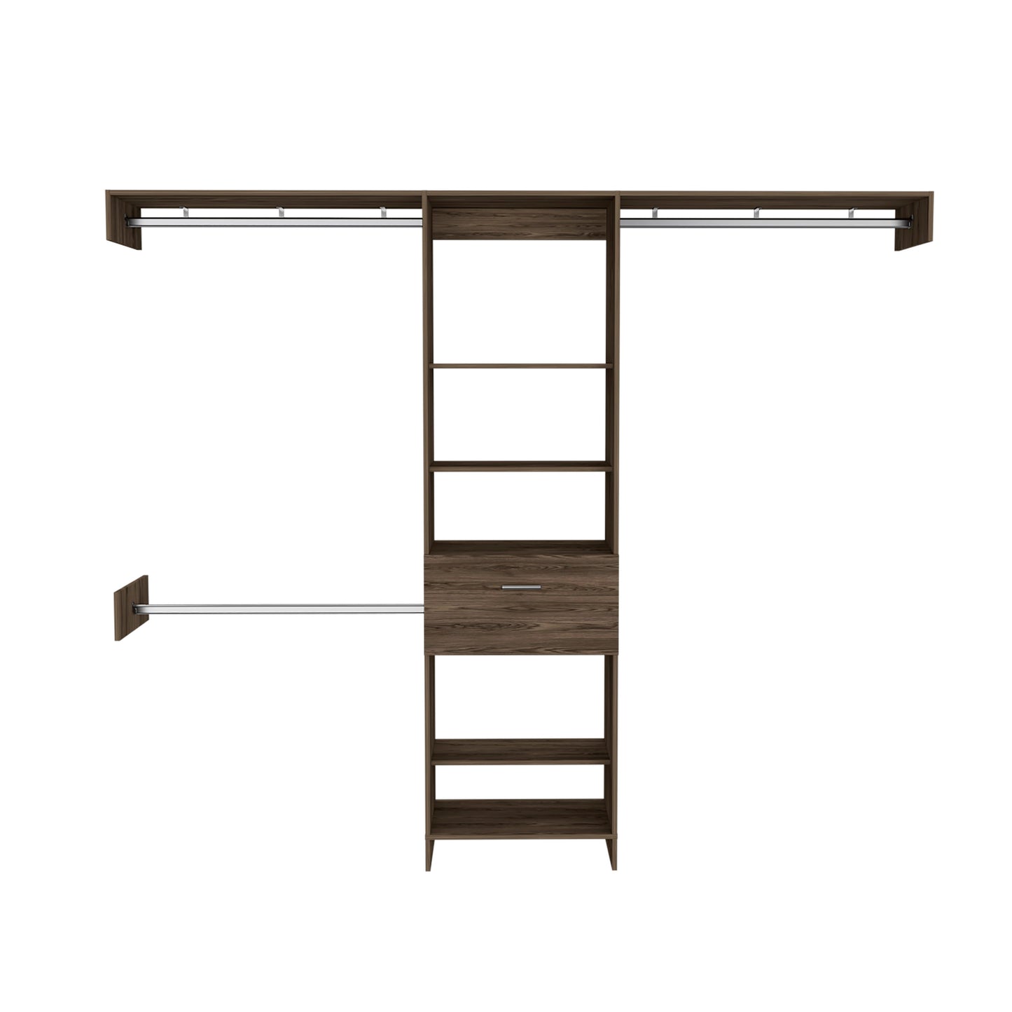 Brown 16.3" x 98.4" Bedroom Storage Unit