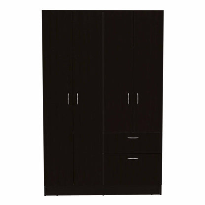 1-Drawer Rectangle Armoire Wenge and White - Dressers, Chests & Wardrobes