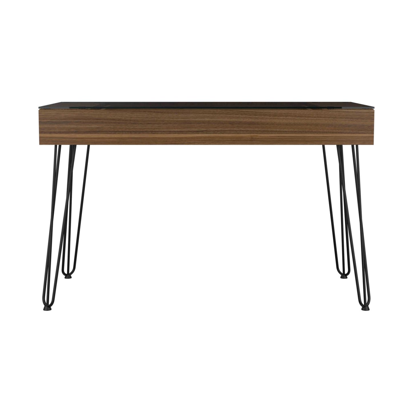 Mahogany 1-Drawer Desk - Brown Particle Board