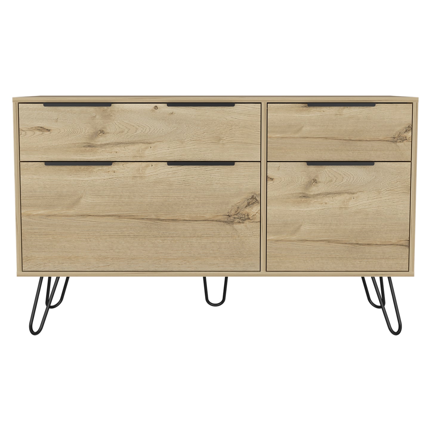 Light Oak 4-Drawer Dresser - Bedroom Storage