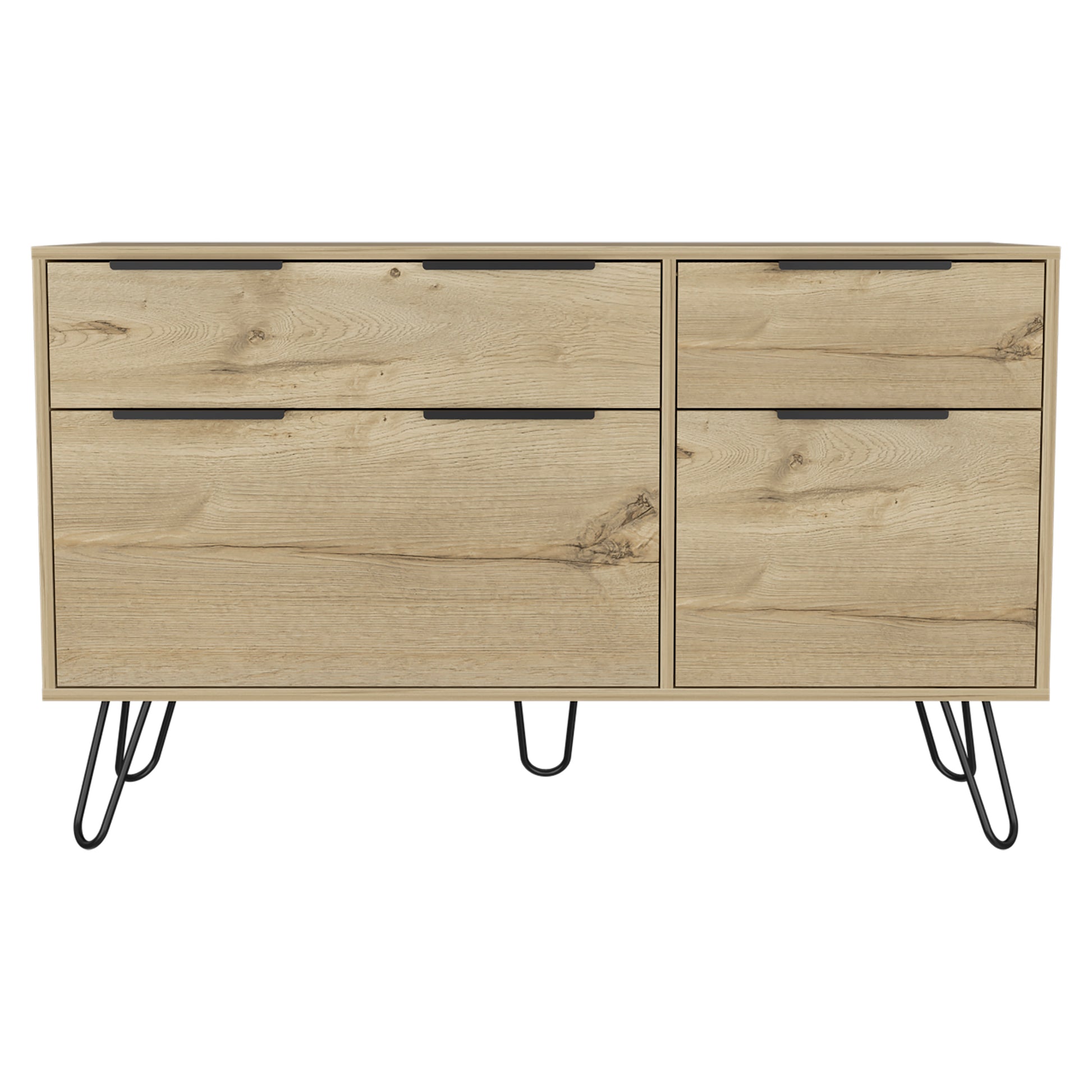Light Oak 4-Drawer Dresser - Bedroom Storage