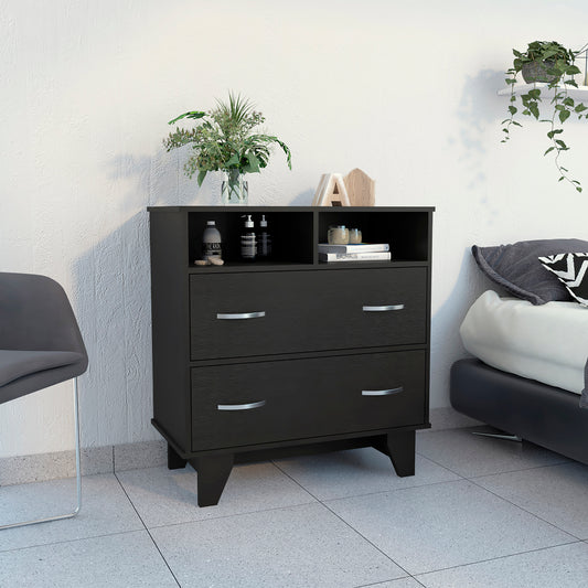 2-Drawer 2-Shelf Dresser Wenge