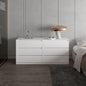 White 6-Drawer Rectangle Dresser