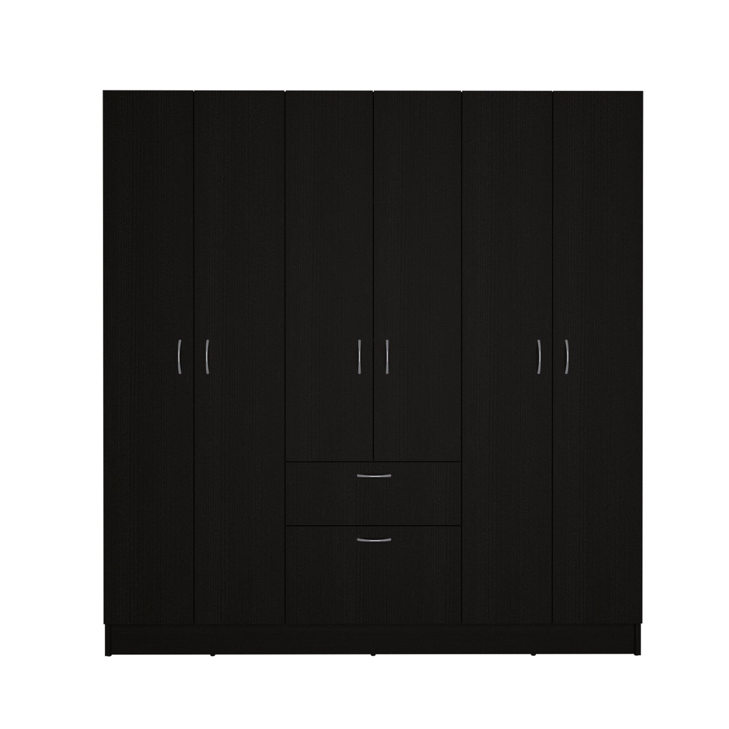 Wenge Bedroom Dresser 6-Door Armoire 63.78" Wide