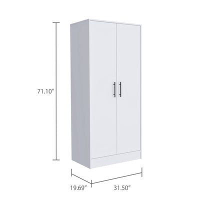 Conway Rectangle Armoire White - Spacious Storage